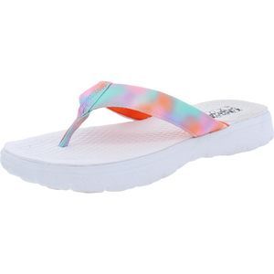 Array Womens Zuma Blue Thong Slip On Slides Flip-Flops Shoes Used